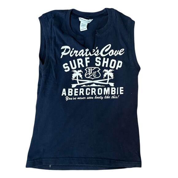 Y2K Abercrombie & Fitch Pirates Cove Surf Shop Graphic Tee Sz Large Casual Beach - Picture 1 of 5
